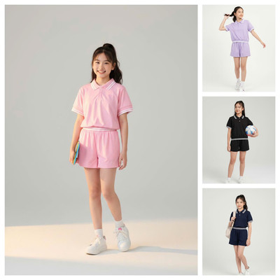 Bộ thời trang thể thao teen mùa hè LITIBABY cho bé gái từ 15 - 45kg