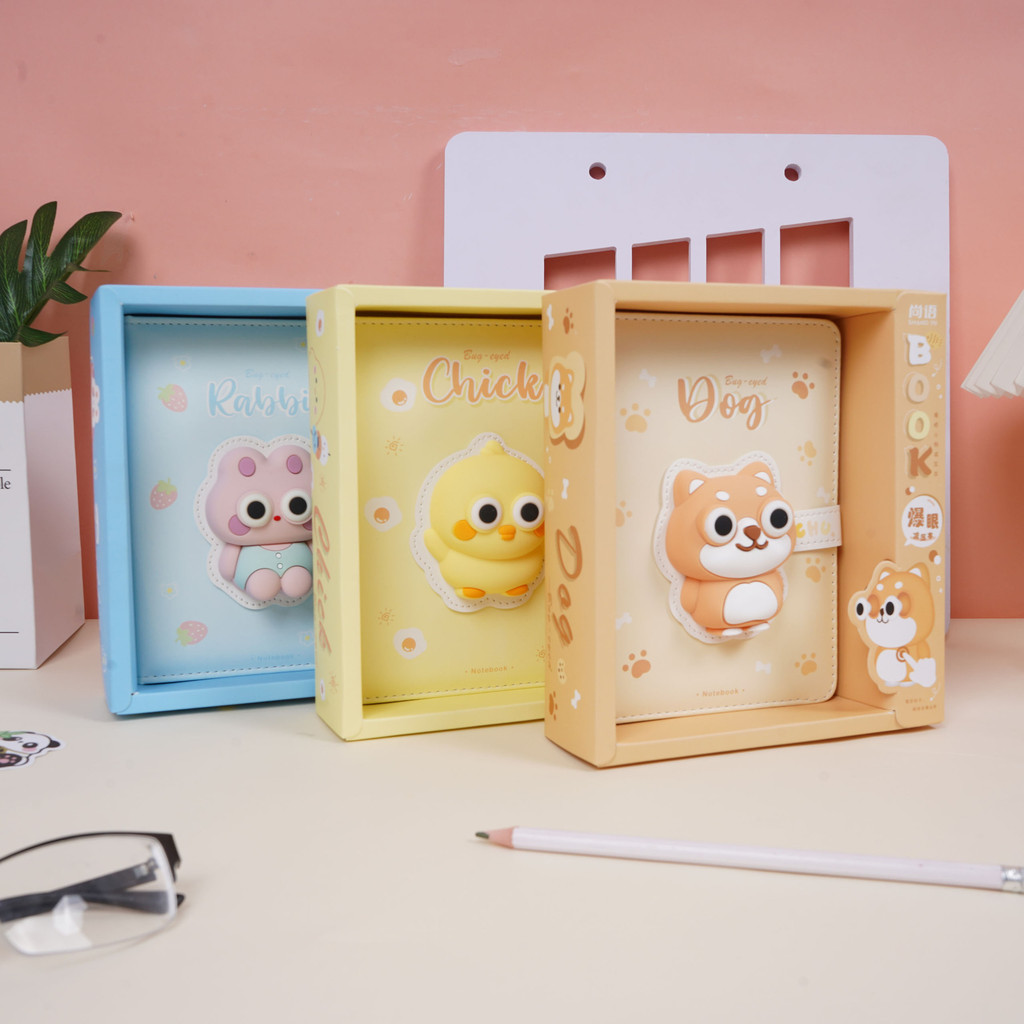 Hoạt Hình Hình Thú Cưng Dễ Thương Hình Ảnh Mắt Sổ Tay Sáng Tạo Sinh Viên Giải Nén Sổ Tay Trẻ Em Giải
