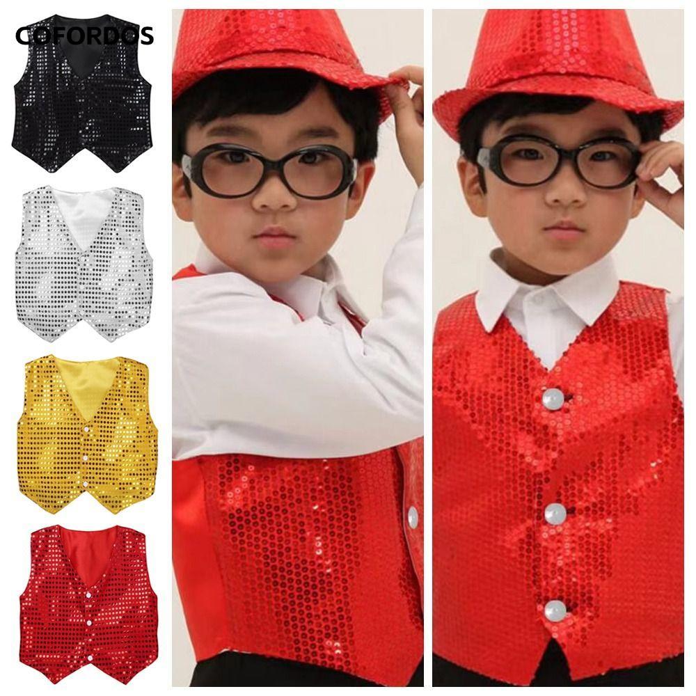 Áo ghi lê Hip-hop COFORDOS, Áo Vest đính cườm thiết kế theo phong cách, áo Vest Sequins Dressy Look 