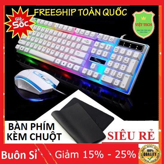 Bàn phím kèm chuột máy tính Giả Cơ Màu Ấn Tượng
