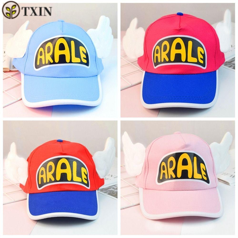 TXIN Arale Mũ Bóng Chày, Đôi Cánh Thiên Thần Có Thể Điều Chỉnh Dr.Slump Cap, Hoạt Hình Snapback Dễ T