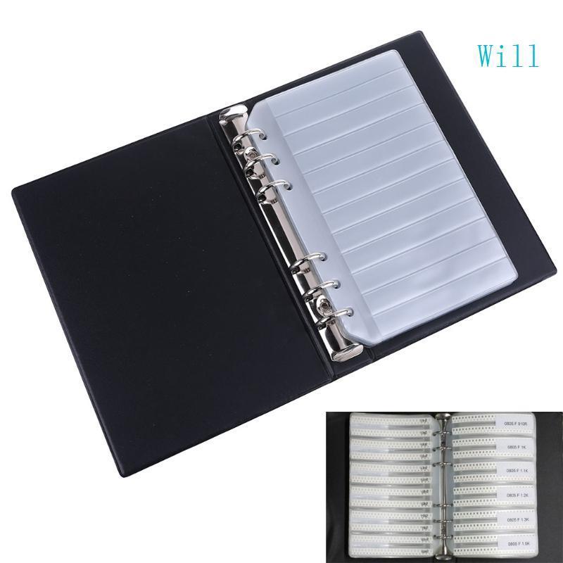 Sẽ Trống Sách 0201 0402 0603 0805 1206 SMD Điện Trở Sách Tụ Điện Trở Gói Thành Phần Mẫu SMT Sách Ass