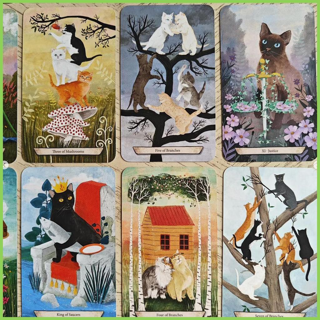 Cho Enchanted Forest Felines Tarot Cards Giải Trí Oracle Cards Tiệc Gia Đình Board Game 78 Miếng lay