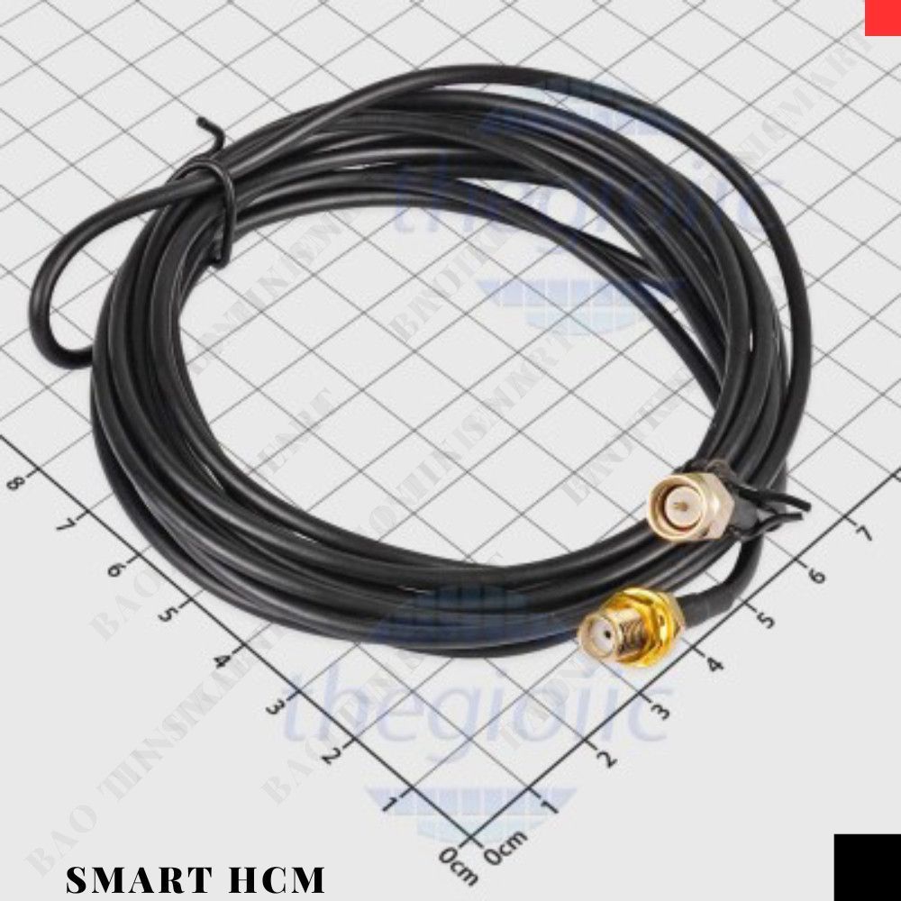 RG174 Dây Nối Ăng Ten Đầu SMA Đực-Cái Dài 2M Type-B Smart. HCM City