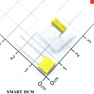 [20 Cái]- Tụ Kẹo Vàng 3.3nF 332J 100VDC CL71 Smart. HCM City