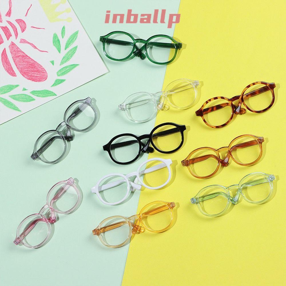 Kính búp bê mini INBALLP, Kích thước 4CM Thiết kế trong suốt cho kính, Kính râm trong suốt Kính mini