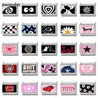 Bán ảnh in vòng tay thép không gỉ 9 mm phù hợp với xu hướng retro và DIY trang sức cá tính