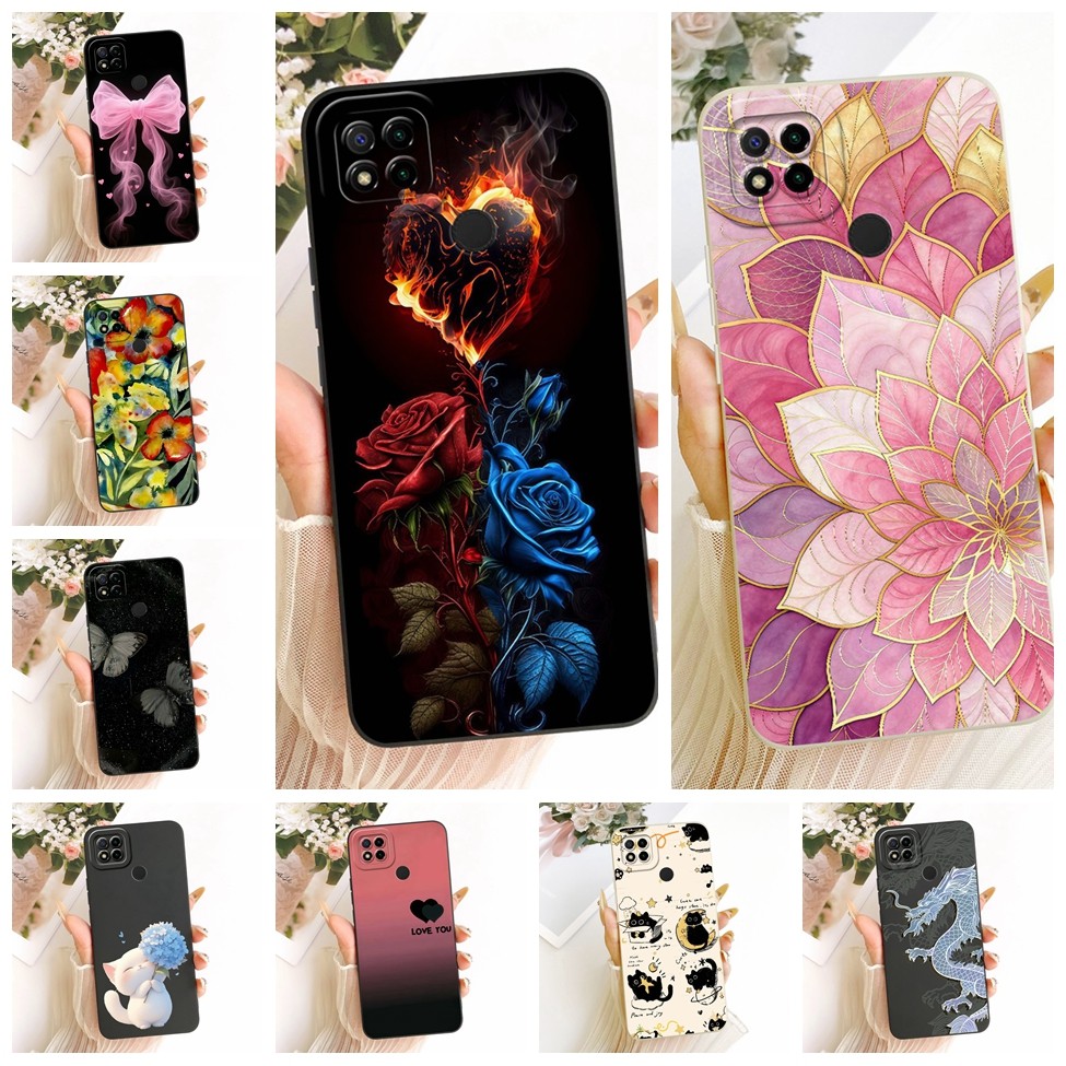 Dành Cho Redmi 9C Vỏ Cho Redmi 9C NFC Cover Hoạt Hình Thời Trang Dễ Thương Ngộ nghĩnh Sơn Silicon M2