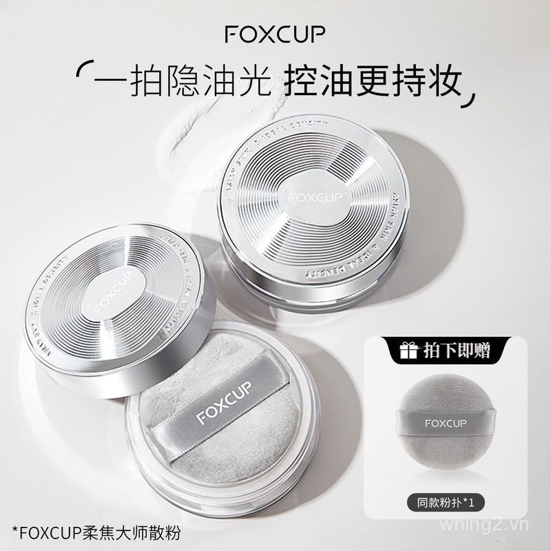 ❈ 🍒 🍎 ❈ FOXCUP 🍎 ❈ FOXCUP Loose Powder Dưỡng ẩm lâu trôi Không mang lại Dịch vụ mờ ZRZC