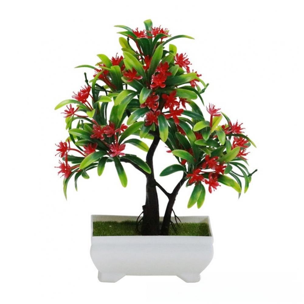 Artificial Pine Bonsai Potted Plant Fake Flower Home Decor Desktop Ornament
