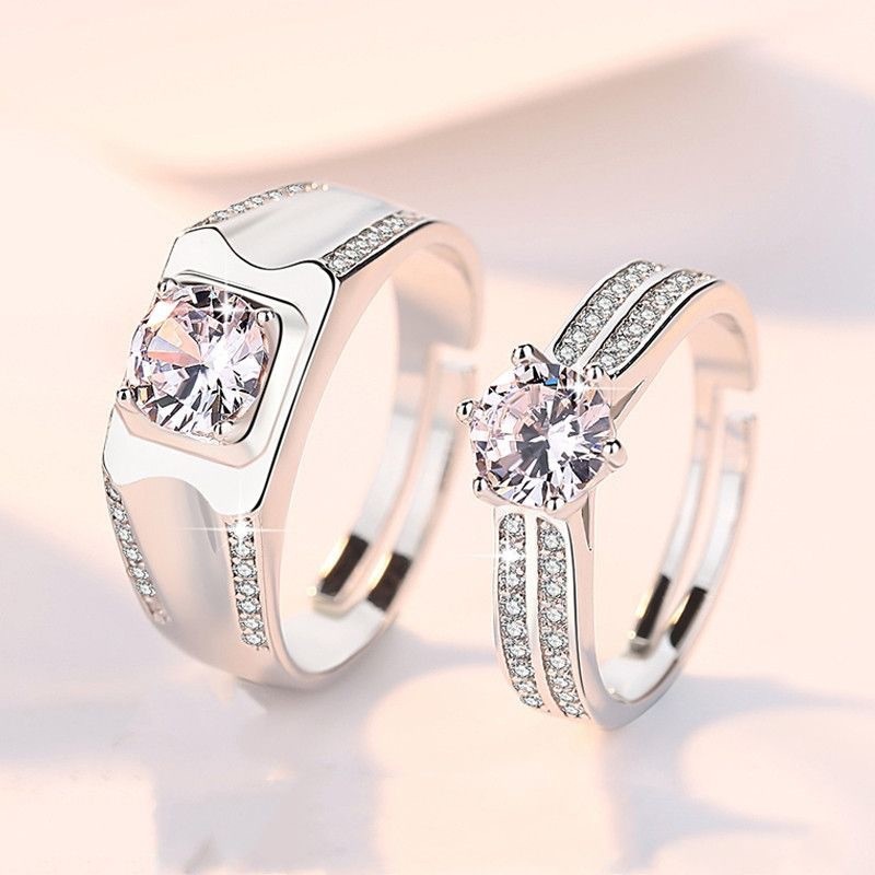 Popular~Imitation wedding rings, a pair of rings for marriage, props used at the wedding scene, coup