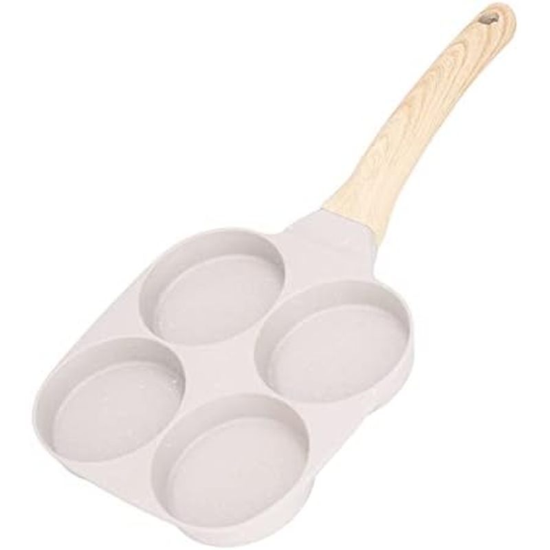 Alloy Pancake Pan Divided Frying Pan Heat Resistant Handle Cooking Pan Suitable for Gas Electric Sto