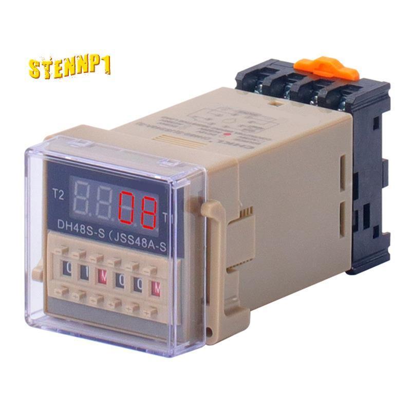 Rơle thời gian DH48S-S 12V Công tắc rơle thời gian lập trình LED kỹ thuật số 12V 24V 36V 110V 220V 3