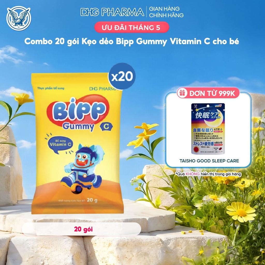 Combo 20 gói Kẹo dẻo Bipp Gummy C cho bé