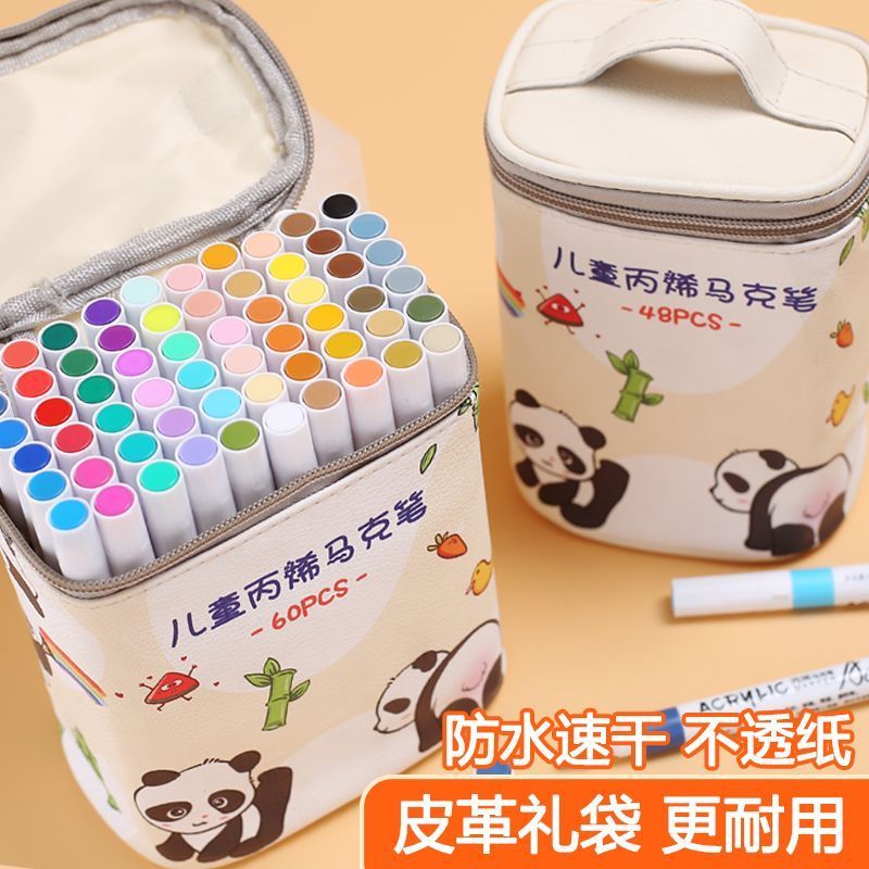 Bút đánh dấu Acrylic 36 màu 48 màu Trẻ em Học sinh Bút vẽ chuyên dụng Giấy không thấm nước có thể xế