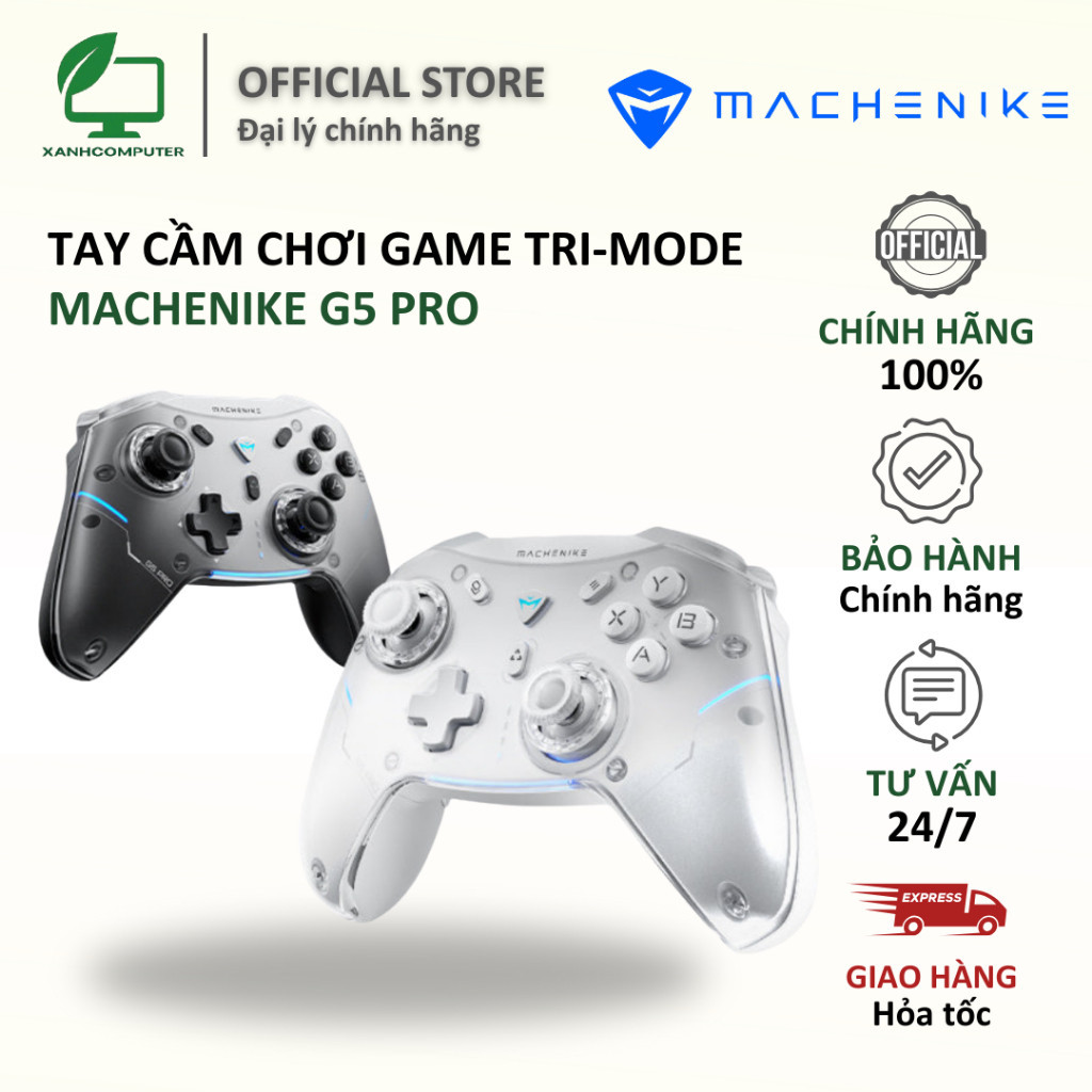 Tay cầm chơi game Tri-Mode Machenike G5 Pro Chính hãng bảo hành 12 tháng