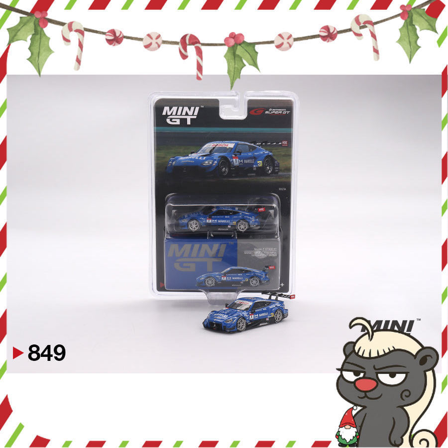 [HÀNG CÓ SẴN]  Mô hình xe Mini GT 1:64 ( xanh nhạt ) Nissan Z GT500 #1 "MARELLI IMPUL Z" TEAM IMPUL 