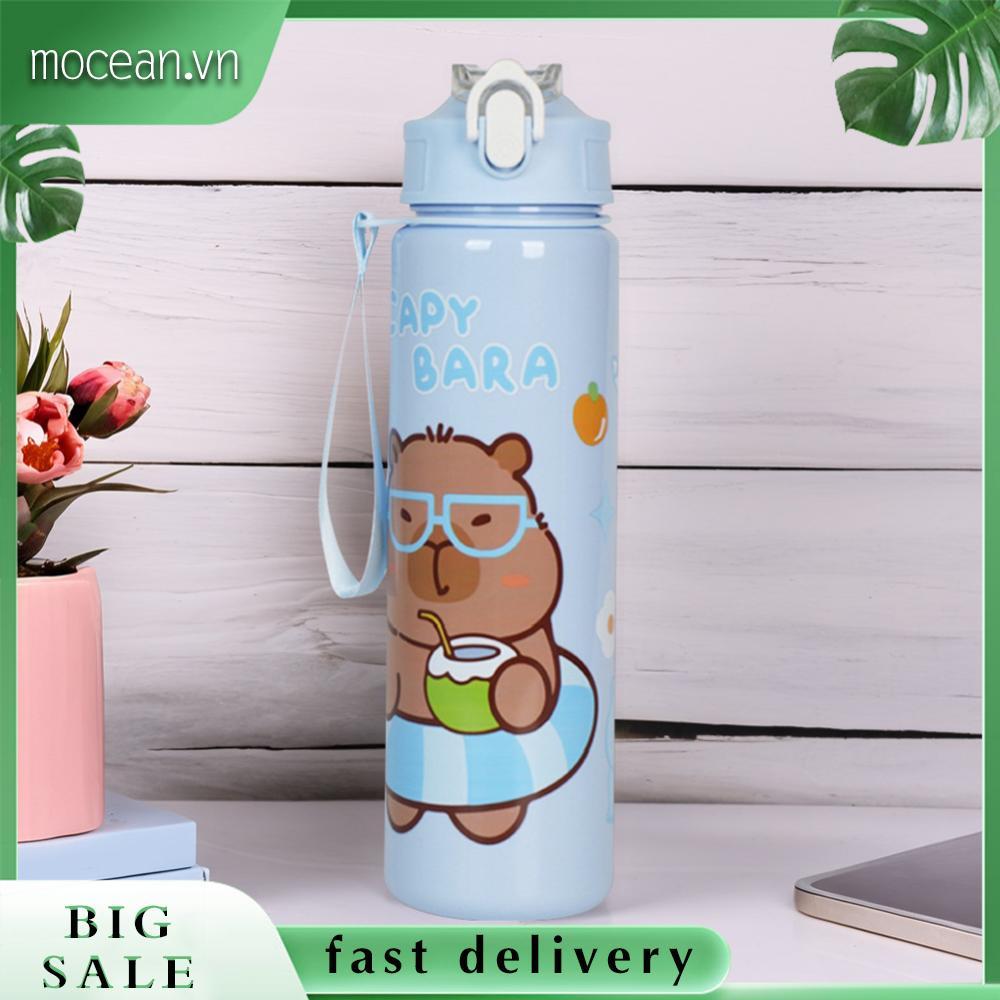 700ml Bình Nước Capybara Bình Nước Thể Thao Có Ống Hút Du Lịch Cốc Nước Kawaii Cho Thể Thao & Thể Dụ