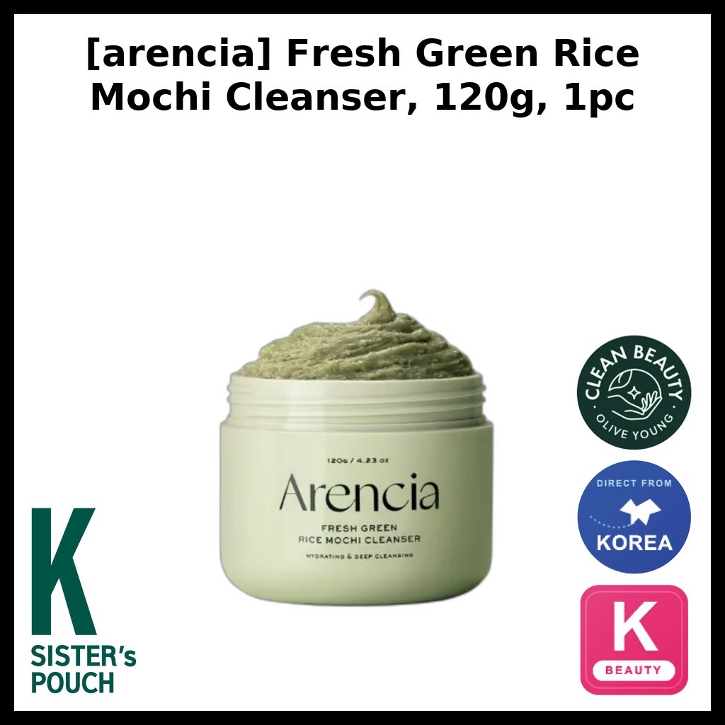 [arencia] Sữa rửa mặt Mochi gạo xanh tươi, 120g, 1 cái / Sữa rửa mặt Hàn Quốc / Họa tiết Mochi / Chí