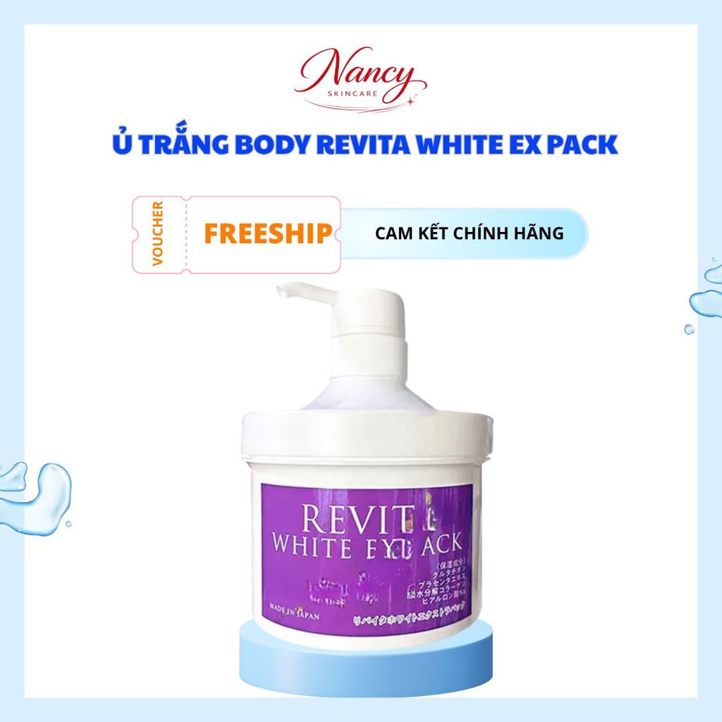 (CHIẾT) Ủ Trắng Body Revita White Ex Pack Dưỡng Trắng, Mờ Thâm, Mịn Da