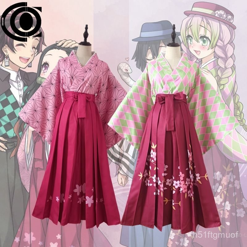 Bo Trang Phuc Nezuko Mitsuri Cosplay Sieu Thom Ngon Dam Da Giai Sau An Lien