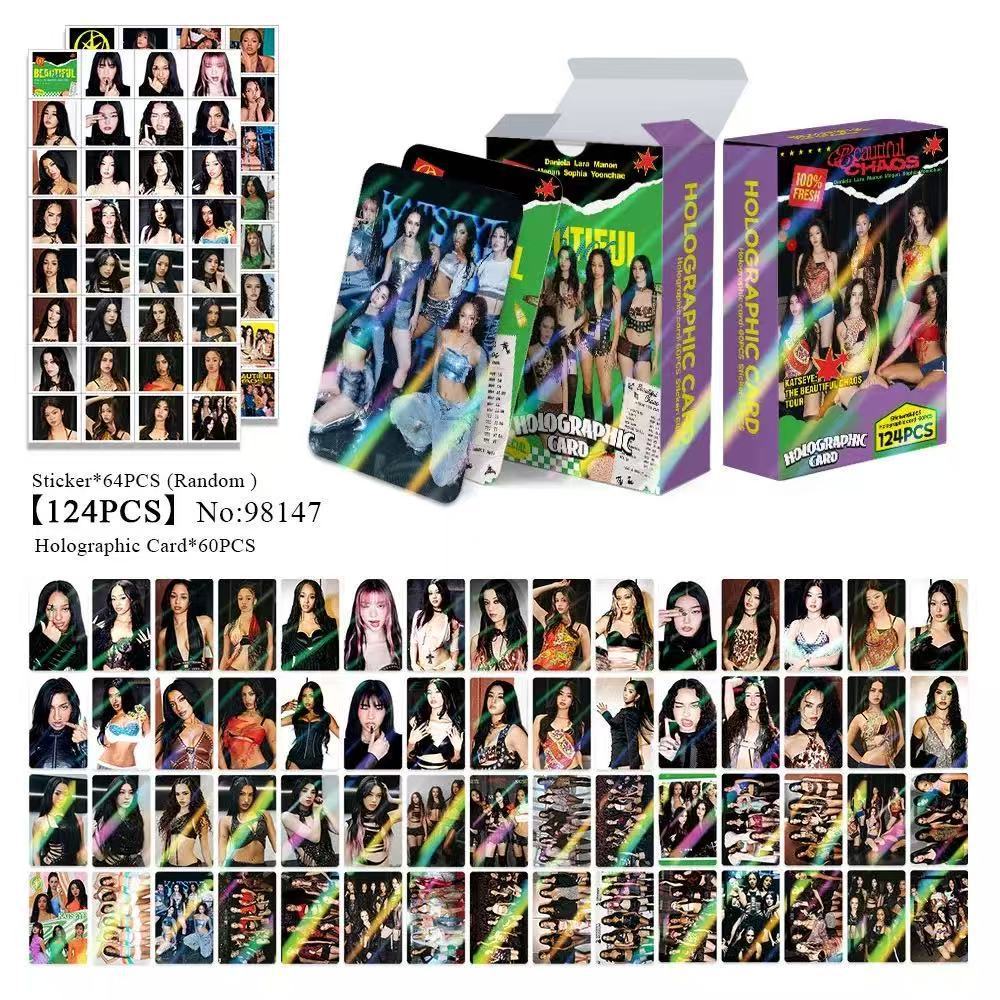 124 KATSEYE Album Mới Thẻ Laser-Thẻ Nhanh KPOP Star Hàng Hóa