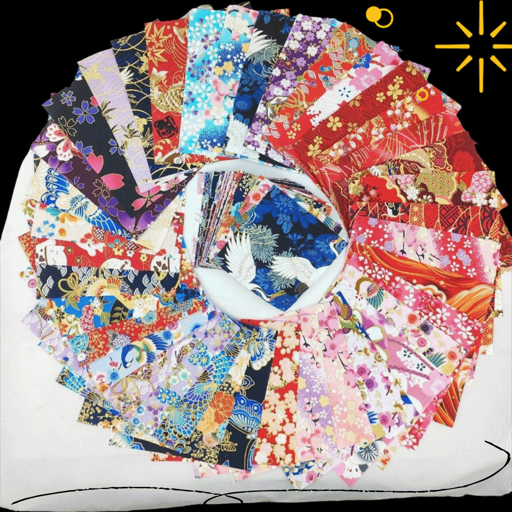 NICOLOO 50 Chiếc Baijia Quilt Vải, Twill Cotton Nóng Dập Vải DIY Chắp Vá Vải, Dòng Mục Vụ 10 * 10cm 