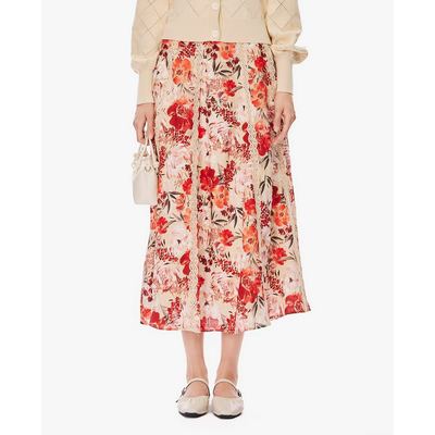 GIGI - Chân váy phom suông midi họa tiết hoa_G3302S261331-04