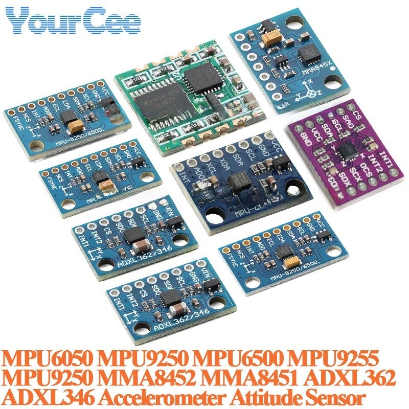 5 Cái / 1 Cảm Biến Con Quay Tăng Tốc 3 / 6 / 9 Trục GY-521 ADXL346 ADXL362 MMA8451 MPU6050 MPU9250 M