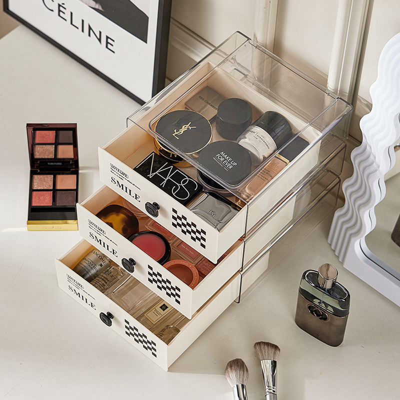 G GG Home G3 ZD1 Kem Phong Cách Để Bàn Trong Suốt Ngăn Kéo Hộp Bảo Quản Sổ Tay Văn Phòng Phẩm Kệ Để 