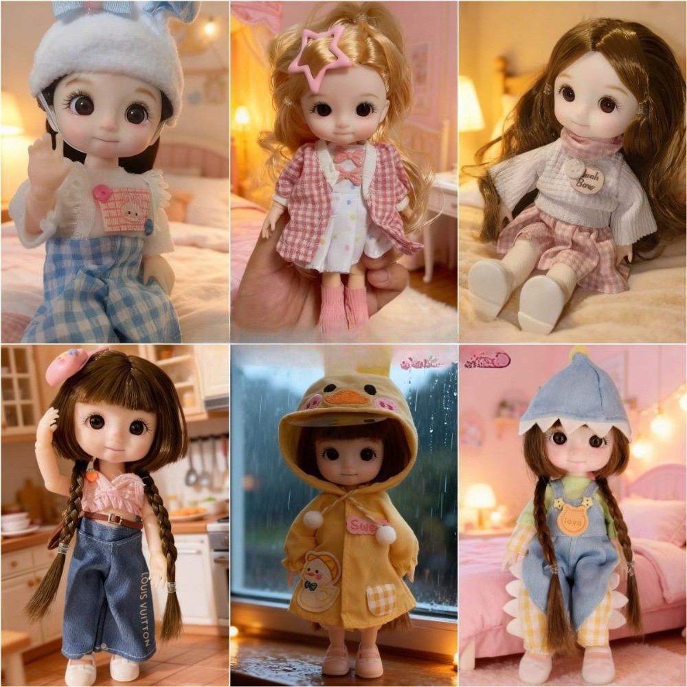 17cm Búp Bê Và Quần Áo Công Chúa Bộ Đồ Chơi Trang Phục Quà Tặng Sinh Nhật Trẻ Em Cô Gái