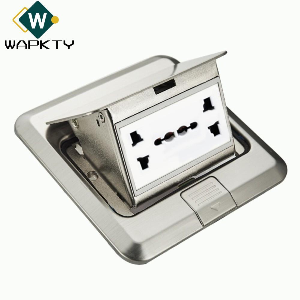 Ổ cắm mặt đất sàn WAPKTY, Ổ cắm sàn nhúng dày, Creative 6 Prong Receptacle Tiết kiệm không gian Ổ cắ