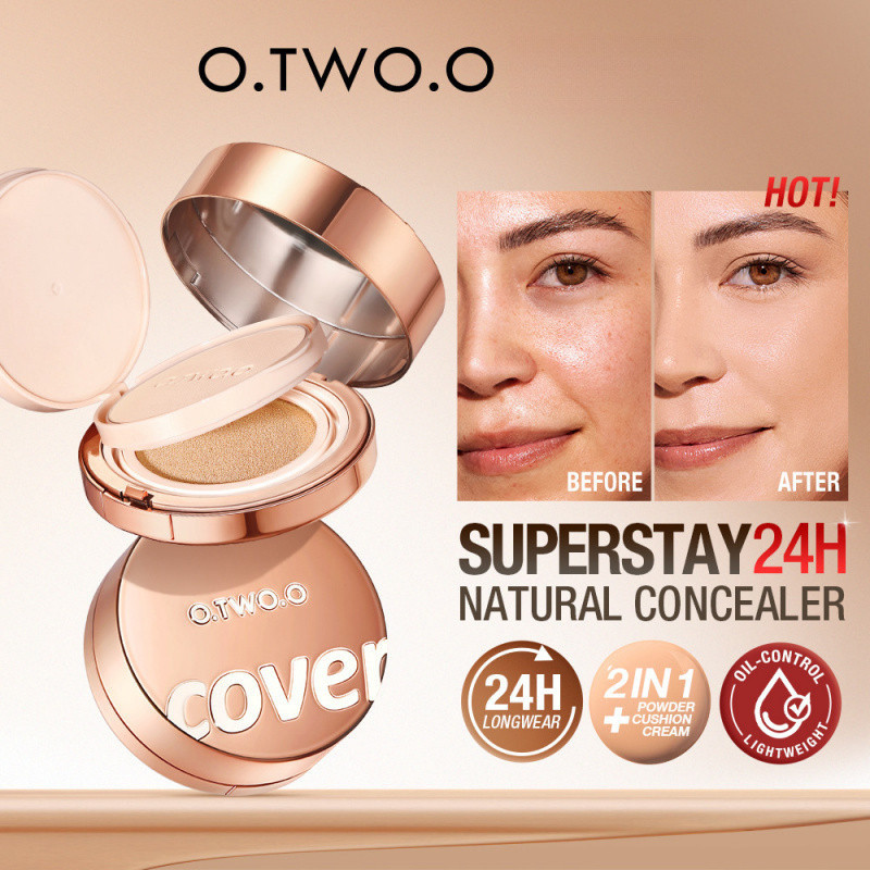 O.TWO.O Kem đệm bột mềm lâu trôi SC067 Đệm dưỡng ẩm trong suốt tự nhiên BB Cream Foundation Liquid C