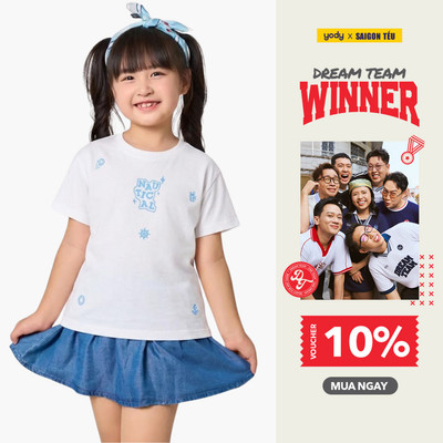 [BST Dream Team Summer] Áo Phông Kid Form Relax Thêu Nét Nautical KCTS26S010