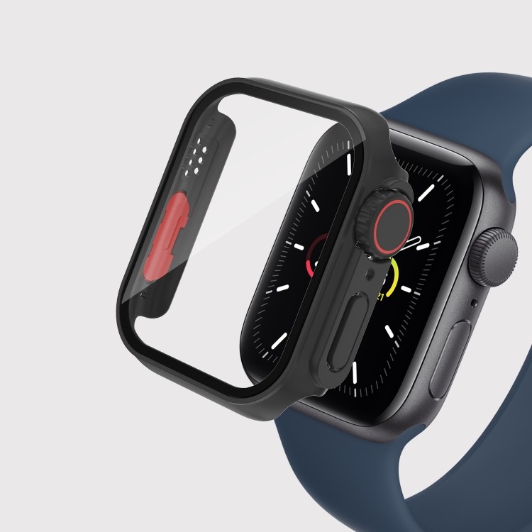 Dành cho Apple Watch Series 9 / 8 / 7 Vỏ đồng hồ PC phim 45mm có nút tháo rời