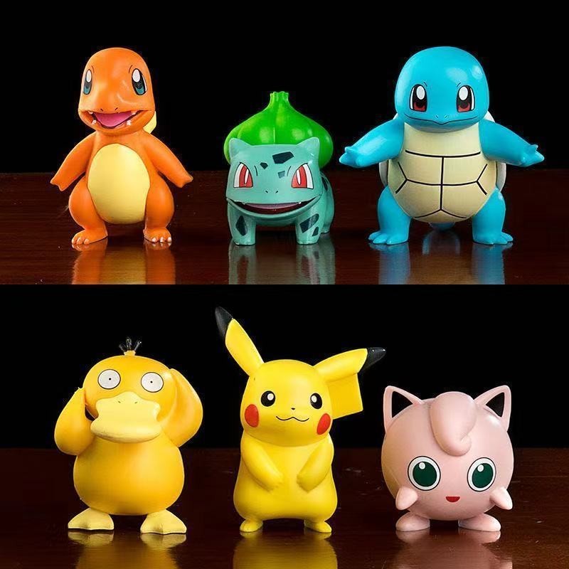 Pokemon Mystery Box Pikachu Pokémon Jenny Rùa Đồ Trang Trí Hình Búp Bê Quà Tặng Có Thể Tiếp cận Vịt 