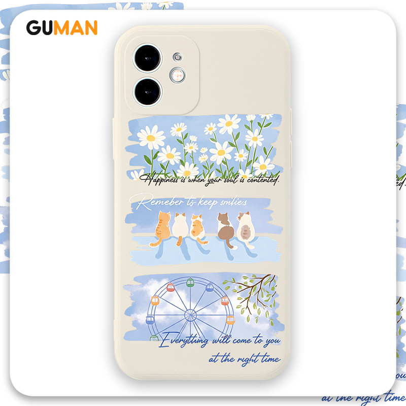 GUMAN Ốp lưng dễ thương đẹp độc lạ Nghệ thuật trừu tượng ngộ nghĩnh nữ chống sốc chống bẩn mềm cho i