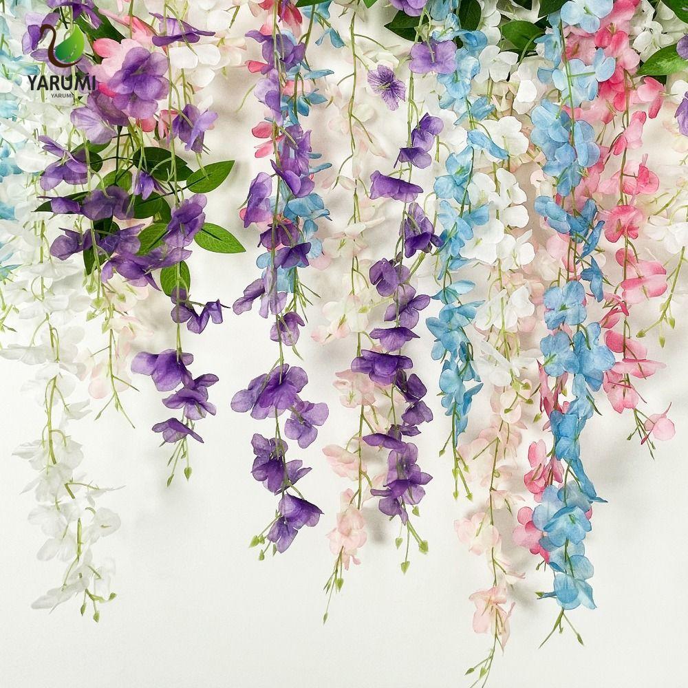 ALISON Hoa Nhân Tạo Mây, Treo Lớn Mô Phỏng Hoa Wisteria, Đạo Cụ Chụp Ảnh Handmade Chống Thấm Nước Th