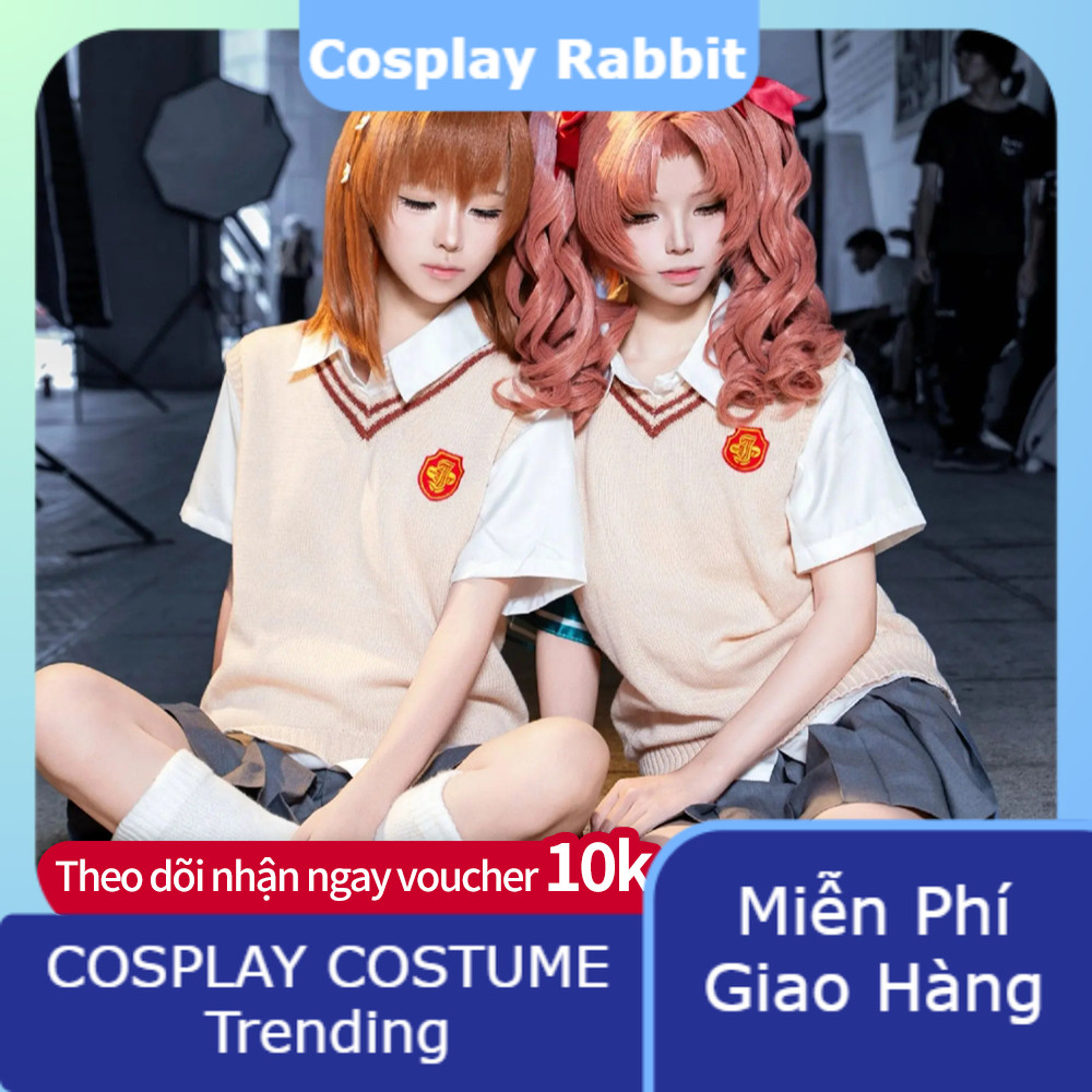 Misaka Mikoto Cosplay Toaru Kagaku no Railgun Bộ Đồng Phục Trường Tokiwadai Shirai Kuroko