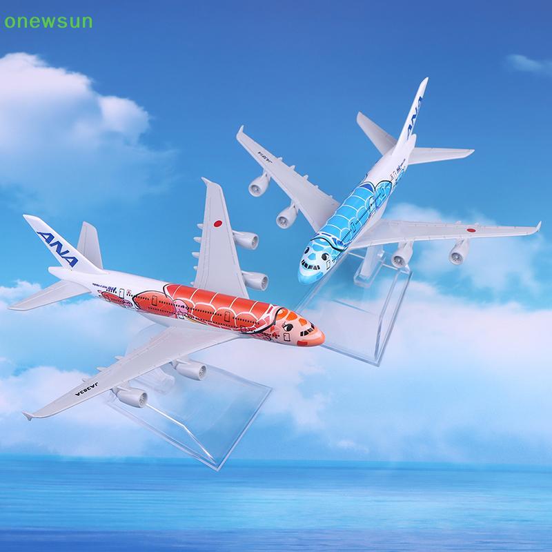 Onewsun ANA Biển Rùa Tranh A380 Máy Bay Mô Hình Máy Bay Mô Hình Diecast Kim Loại Máy Bay Mẫu Tất Cả 