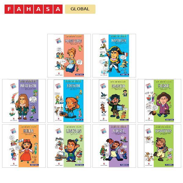 Sách - Danh Nhân Thế Giới: Edison, Einstein, Fabre, Helen, Lincoln, Marie Curie, Napoleon, Newton, N