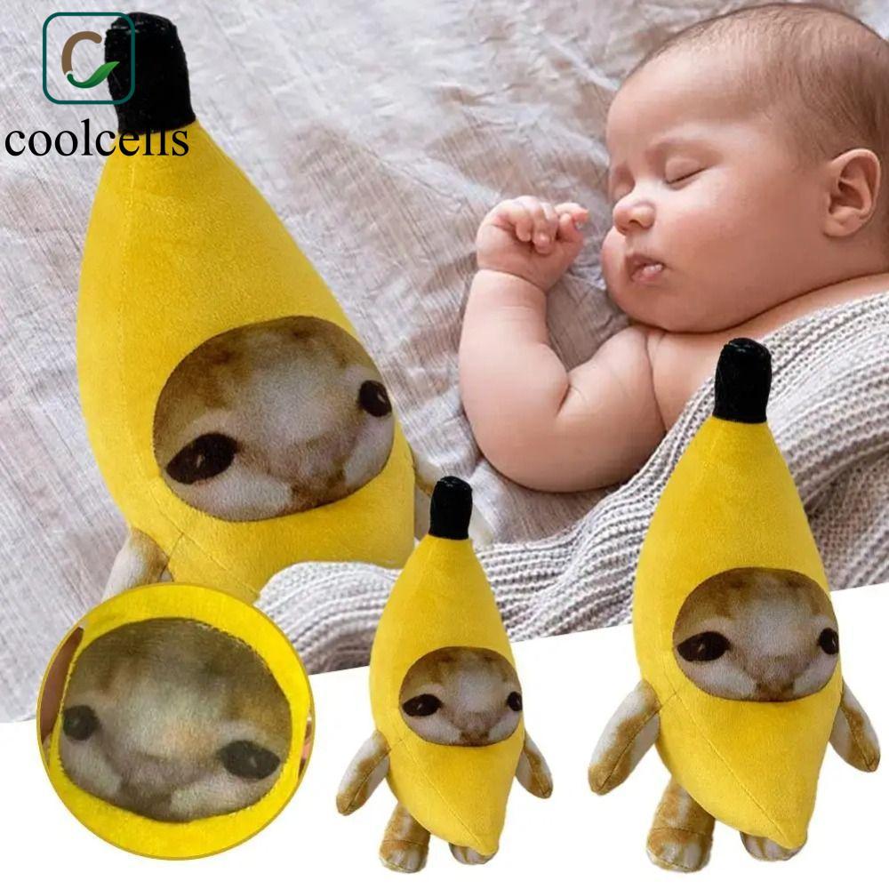 coolcells COOLCELLS Happy Cat Đồ chơi nhồi bông, Happy Cat Banana Cat Doll Banana Cat Toy, Búp bê nh