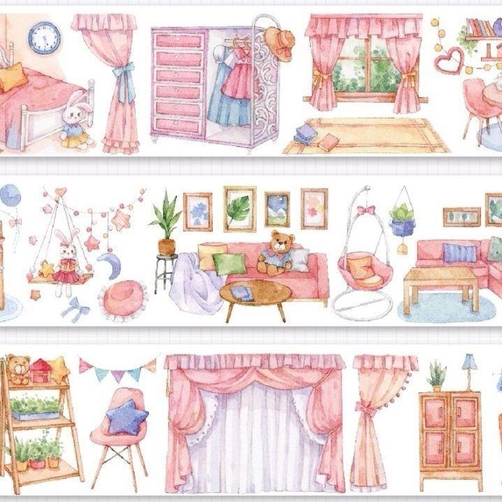 Sổ tay Băng đóng gói phụ u89 Fendai Xiaojuxi Năm Studio Giường trong nhà Chất liệu PET Tài khoản Liu