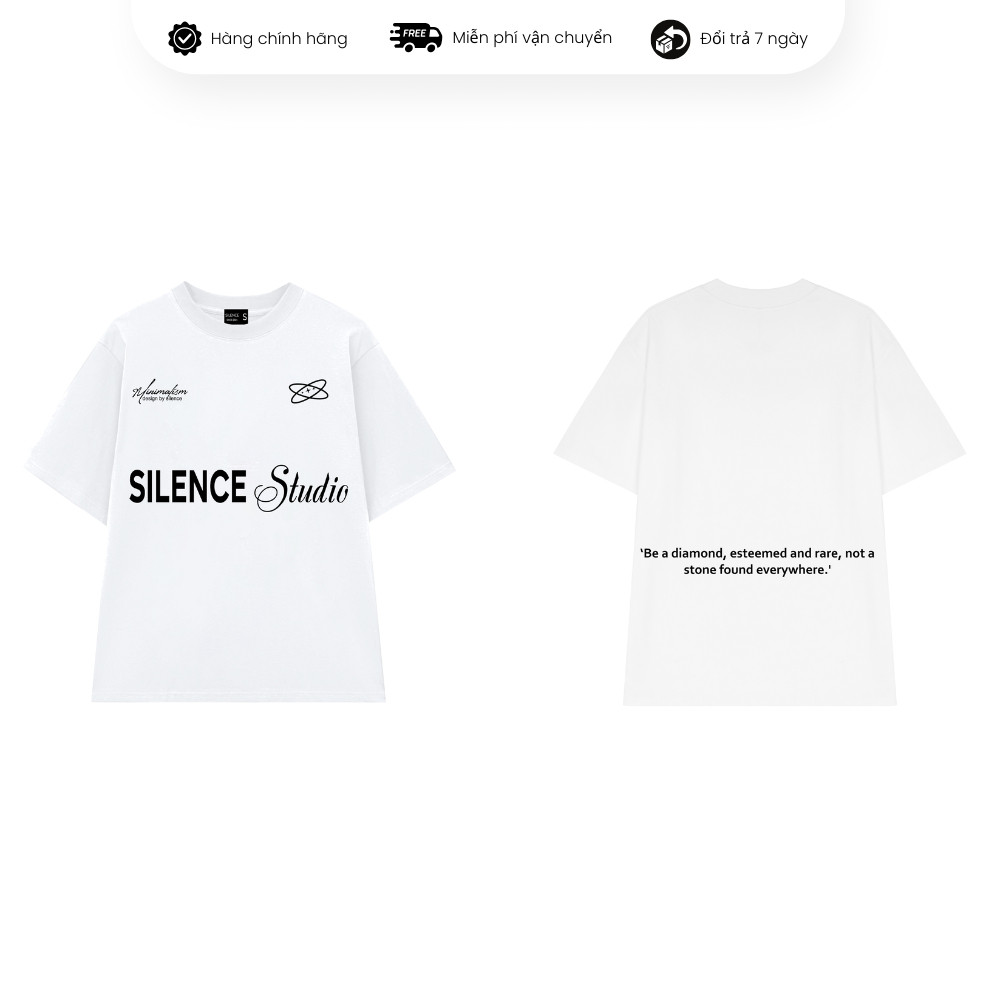 Áo Thun Silence Studio Text T-shirt - Cotton Chuẩn - SSO.25