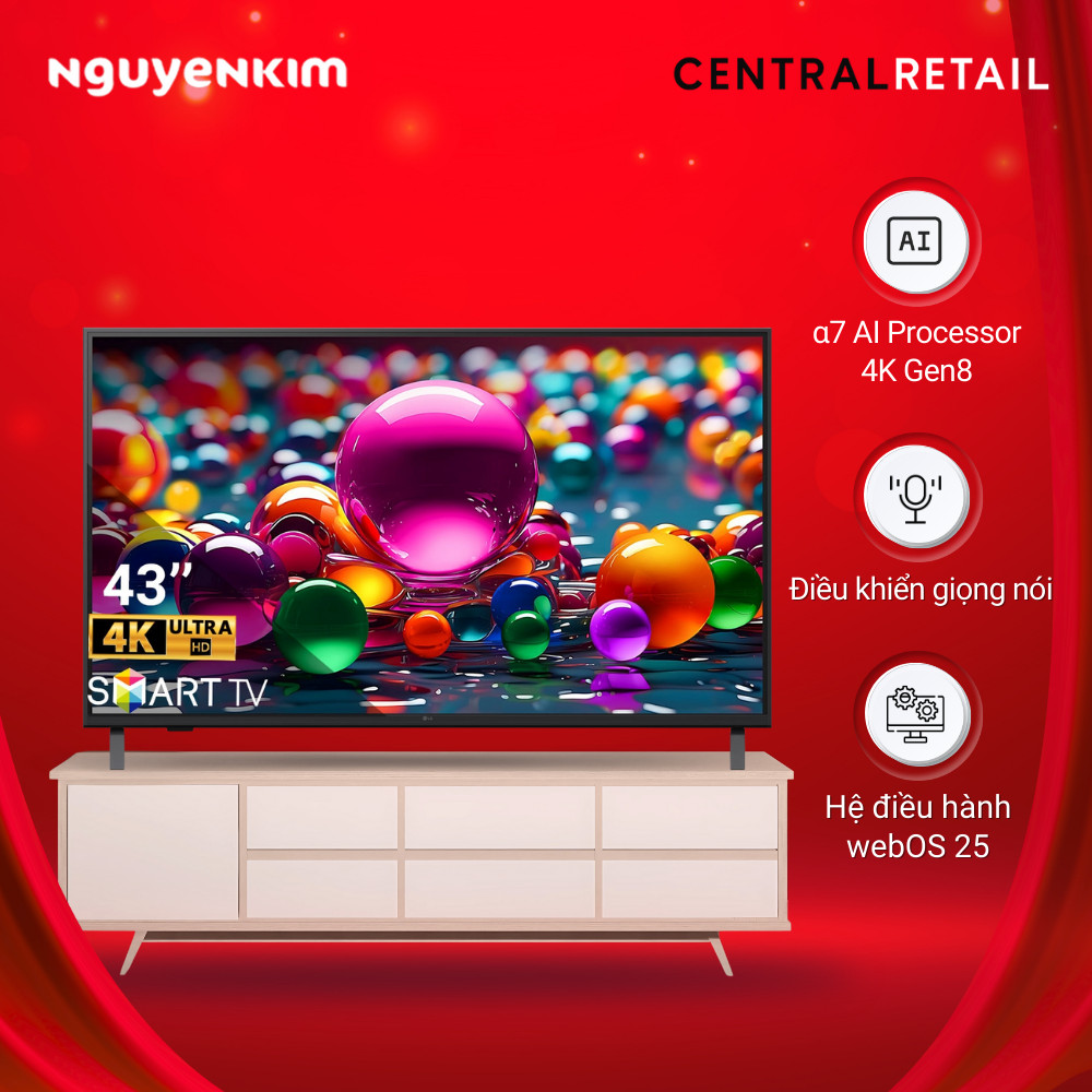 [Mới 2025] Smart Tivi UHD LG 4K 43 inch 43UA8450PSA