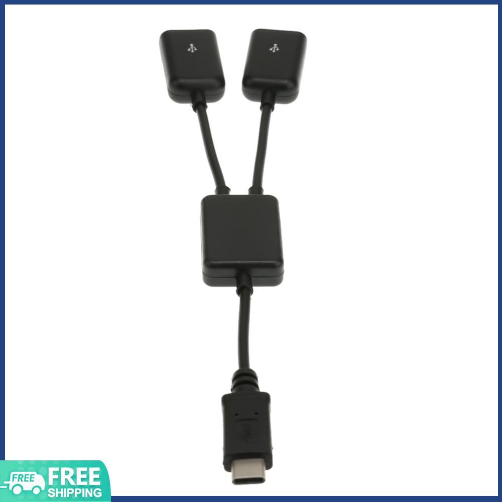 Siêu danh dự☄ Cáp USB 3.1 Type-COTG HUB 2 trong 1 USB C 3.1 Nam sang Nữ Cắm Cáp Hub