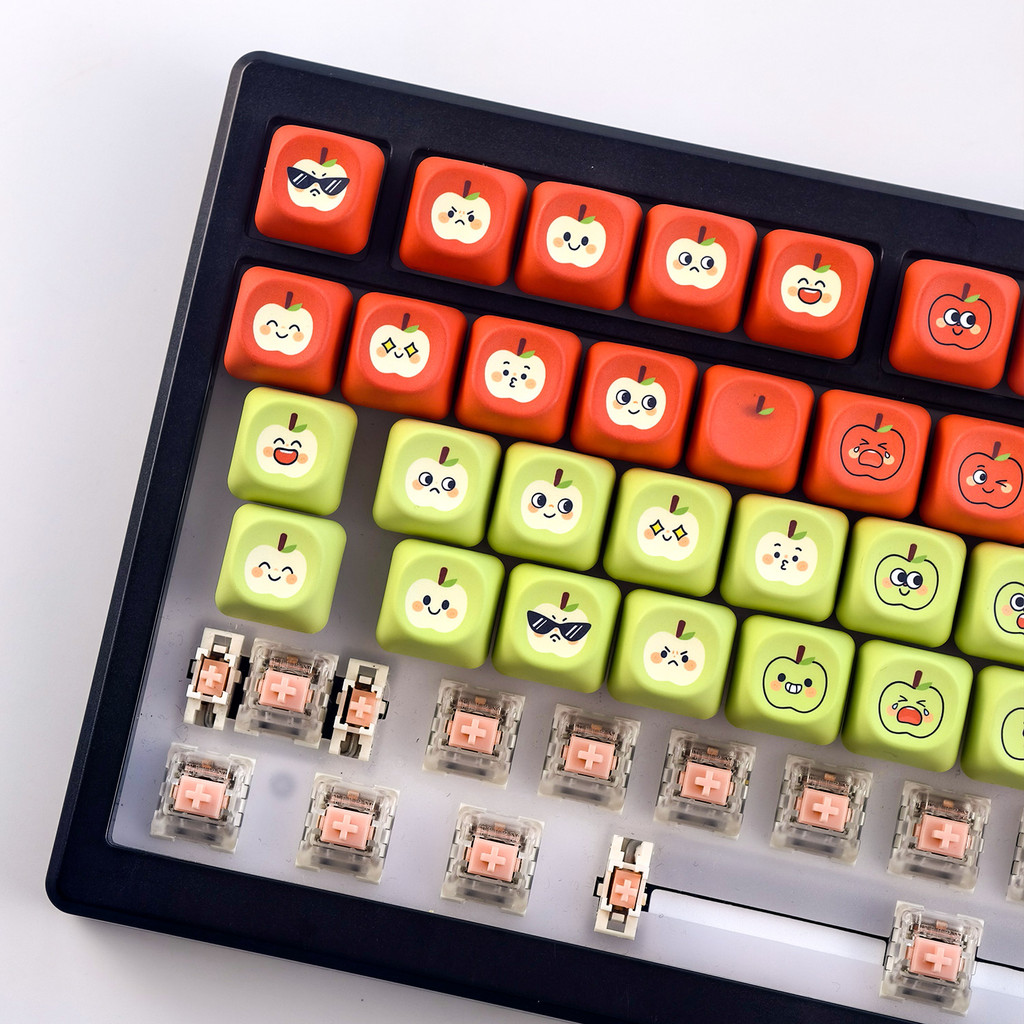 MAIMOOO Apple Kaomoji Keycaps MOA Profile PBT 9 Chiếc Cá Tính Hoạt Hình Dễ Thương Keycaps Bàn Phím M