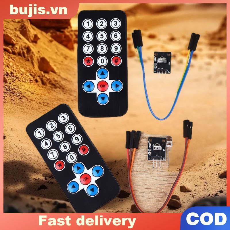 Bujis 1 Bộ HX1838 Mô-đun điều khiển từ xa hồng ngoại không dây Mô-đun thu hồng ngoại DIY Kit HX1838 