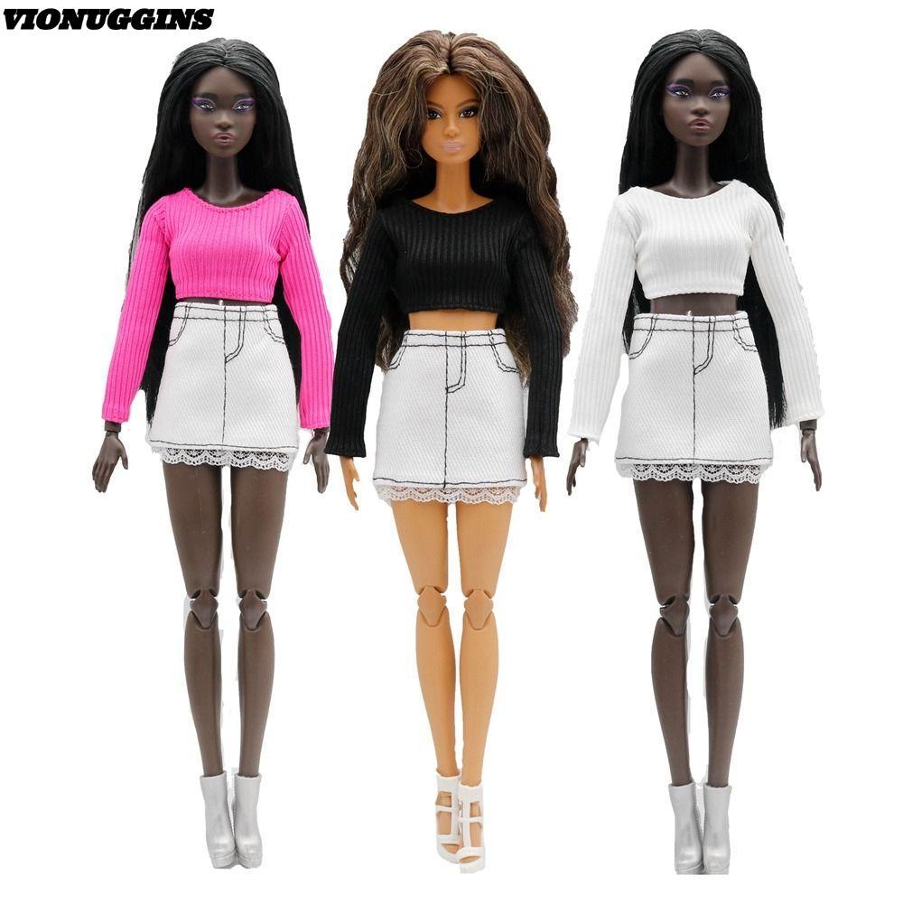 Quần jean búp bê VIONUGGINS, Váy quần áo búp bê thời trang thông thường, Quần short búp bê 28-30cm B