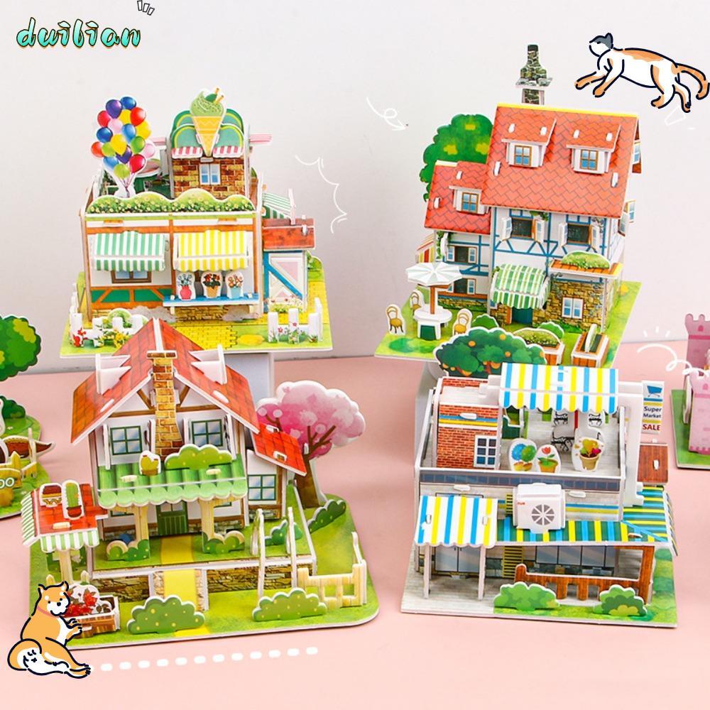 Câu đố ghép hình DUILIAN, Câu đố mô hình nhà giáo dục sớm bằng giấy, Mô hình câu đố vui nhộn thủ côn